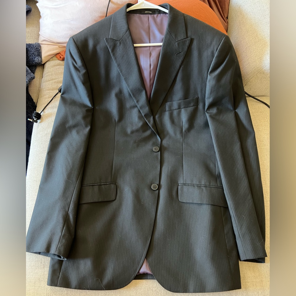 Mens black suit coat modern fit